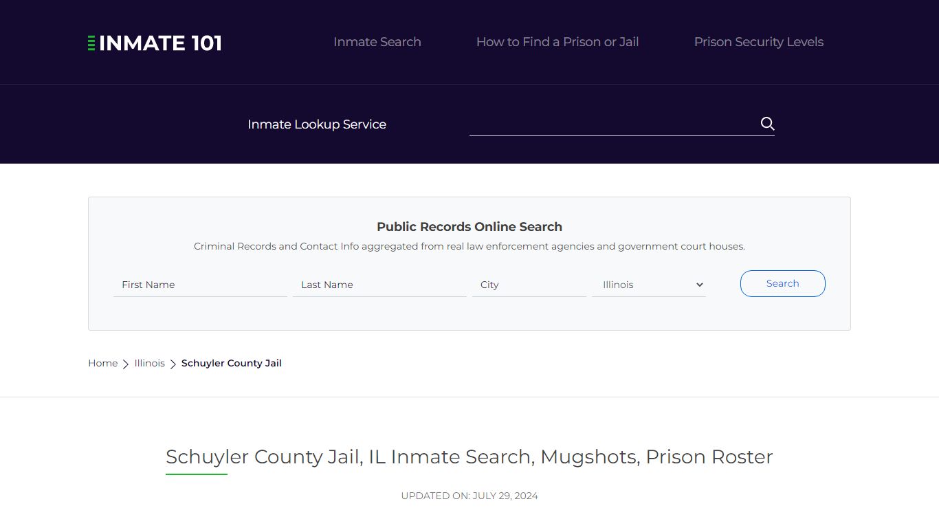 Schuyler County Jail, IL Inmate Search, Mugshots, Prison Roster